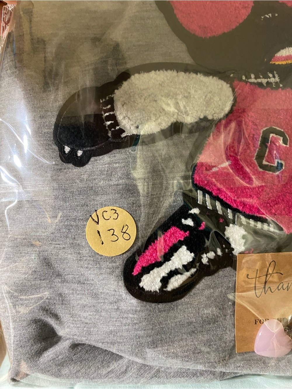 Gray Hooded Sweatshirt Dress with Hip Hop Streetwear Bear Graphic - Picture 11 of 11